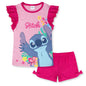 Pigiama Bambina Disney Lilo e Stitch in Cotone Leggero corto con volant 7083