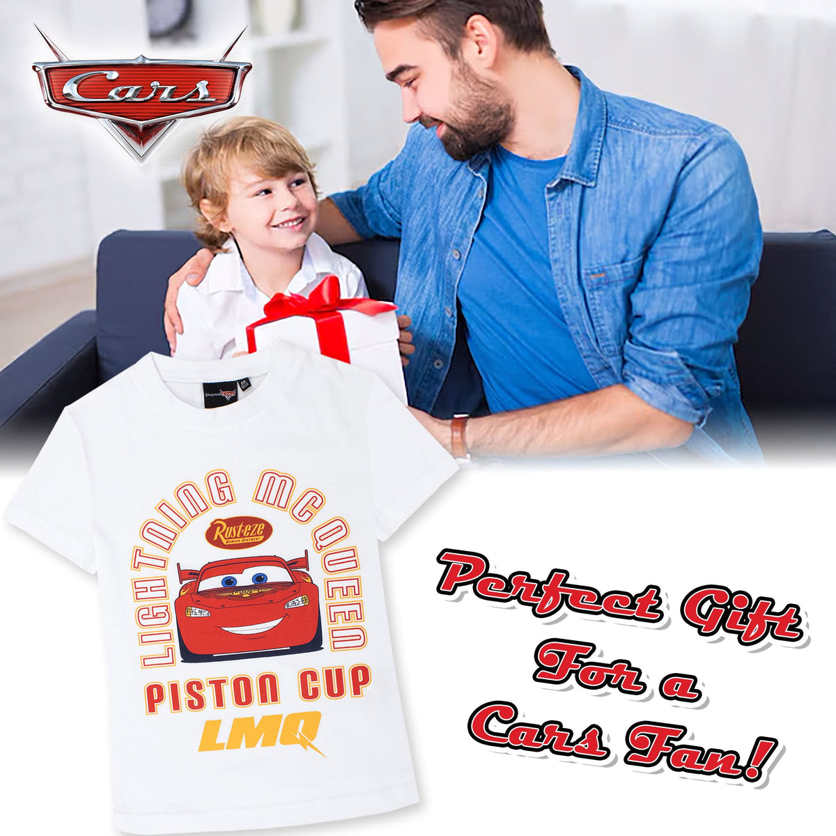 Disney Cars T-shirt children's short-sleeved cotton shirt 7090