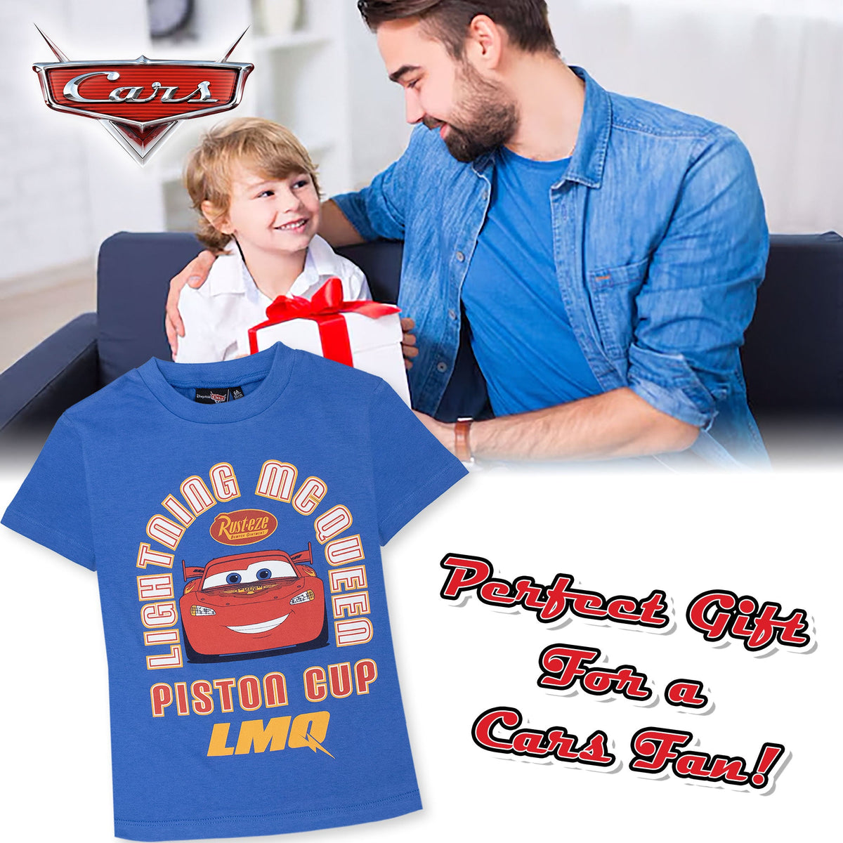 Disney Cars T-shirt children's short-sleeved cotton shirt 7090