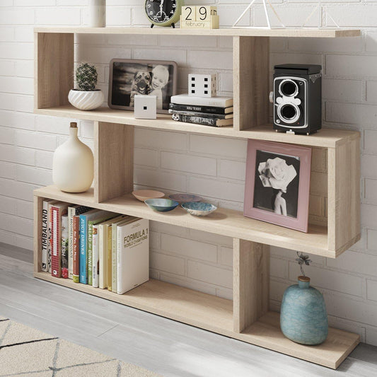 Libreria componibile bassa Athena - 110x97x24 cm, colore canadian