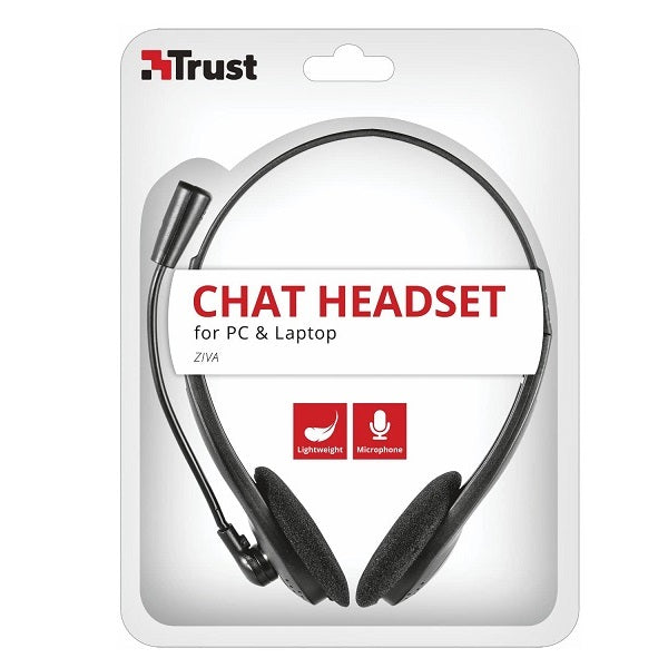 Trust Ziva Gaming-Headset PC Computer Plug & Play integriertes Mikrofon