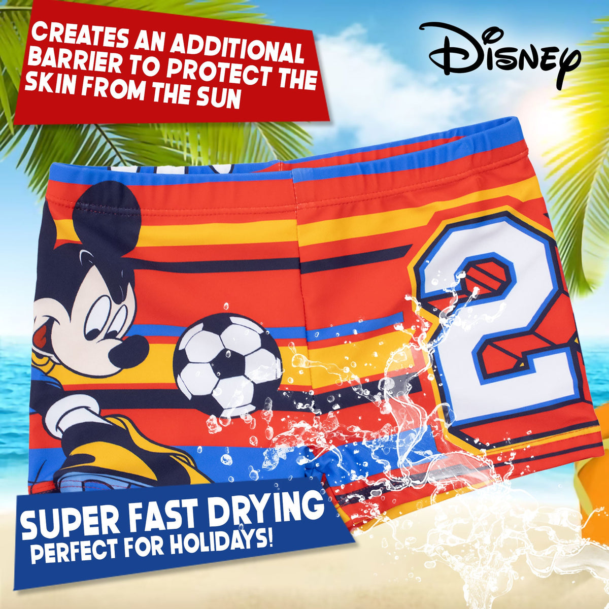 Disney Mickey Mouse Kids Swim Trunks Shorts for Toddlers 7111