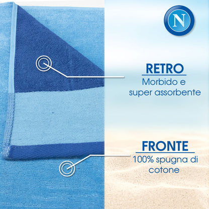 Telo mare SSC Napoli in spugna di cotone 90x170cm Prodotto Ufficiale 7119