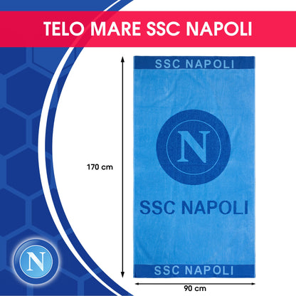 Telo mare SSC Napoli in spugna di cotone 90x170cm Prodotto Ufficiale 7119