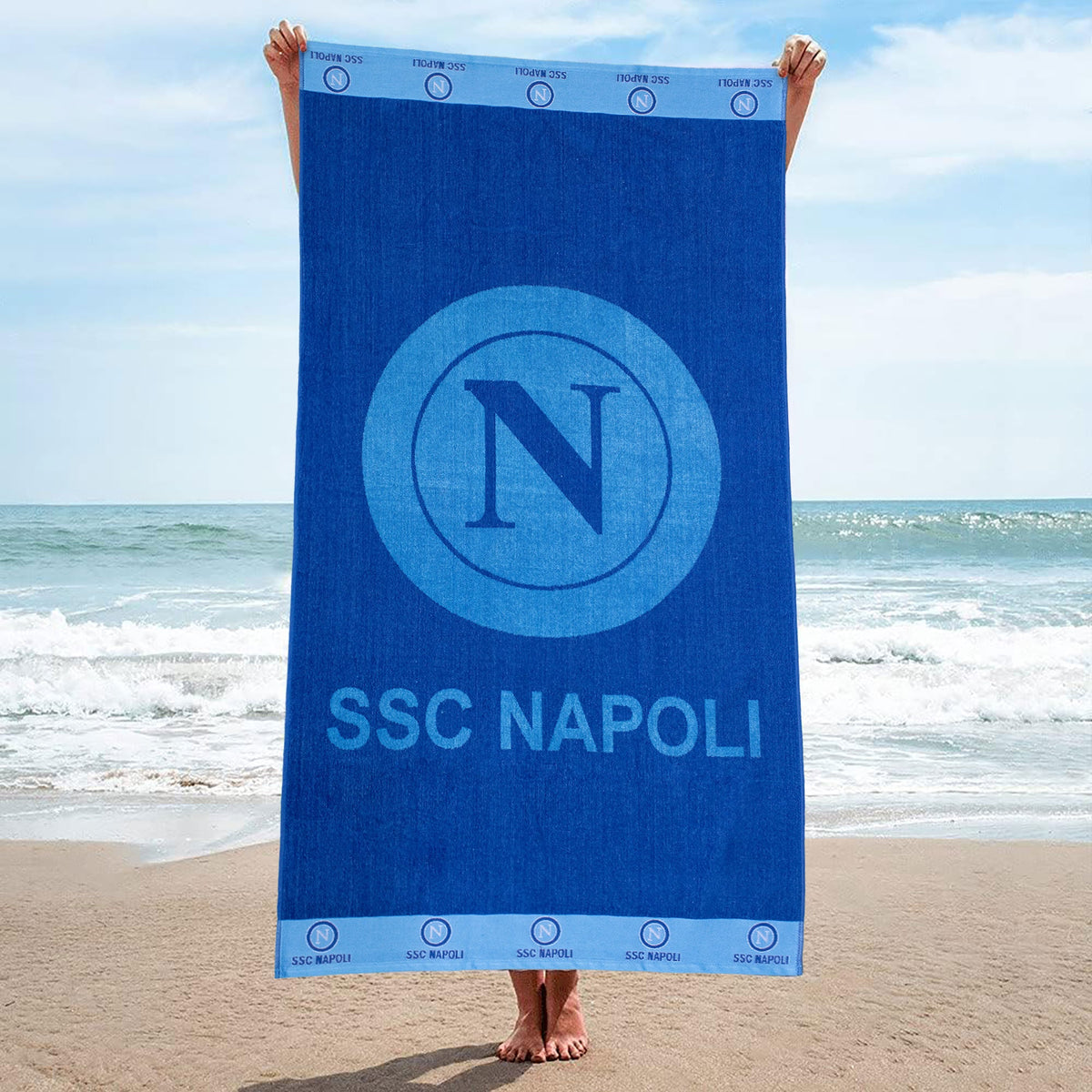 Telo mare SSC Napoli in spugna di cotone 90x170cm Prodotto Ufficiale 7119