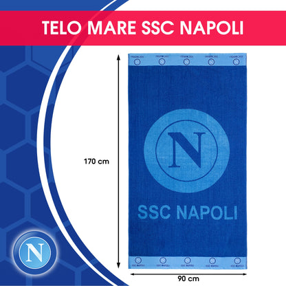Telo mare SSC Napoli in spugna di cotone 90x170cm Prodotto Ufficiale 7119