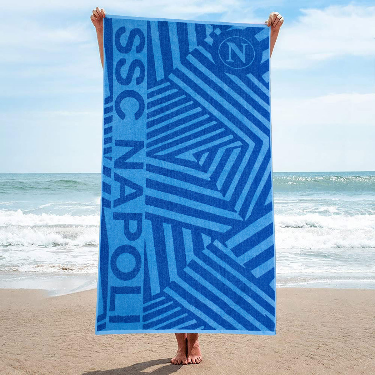 Telo mare SSC Napoli in spugna di cotone 90x170cm Prodotto Ufficiale 7119