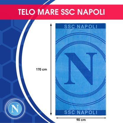 Telo mare SSC Napoli in spugna di cotone 90x170cm Prodotto Ufficiale 7119