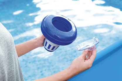 Dispenser cloro galleggiante 16,5 cm regolabile pastiglie