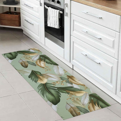 Tappeto cucina passatoia antiscivolo a metro stampa digitale Piume gommato 7122