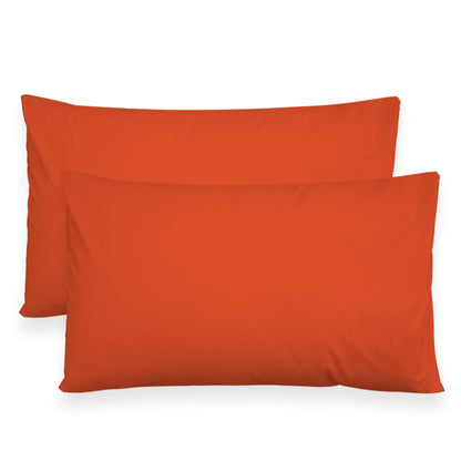 Coppia federe cuscini letto in cotone Copricuscini guanciale in tinta unita 7127
