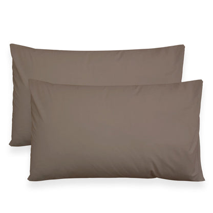 Coppia federe cuscini letto in cotone Copricuscini guanciale in tinta unita 7127