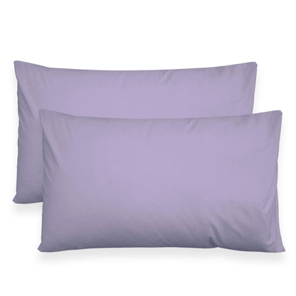 Coppia federe cuscini letto in cotone Copricuscini guanciale in tinta unita 7127