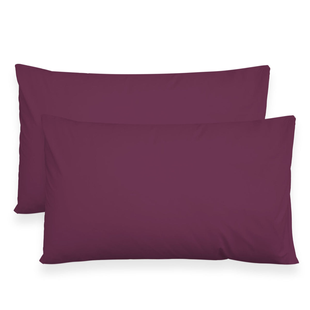 Coppia federe cuscini letto in cotone Copricuscini guanciale in tinta unita 7127