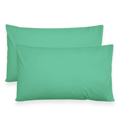 Coppia federe cuscini letto in cotone Copricuscini guanciale in tinta unita 7127
