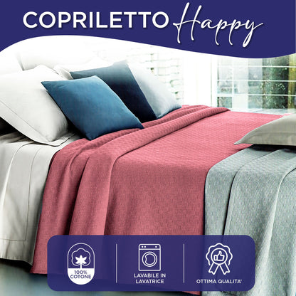 Lightweight cotton piqué bedspread, spring/summer, various sizes 7129