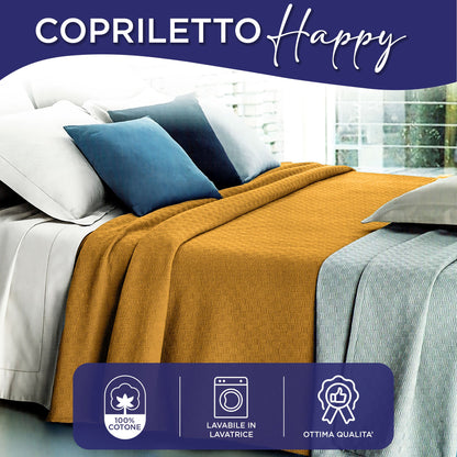 Lightweight cotton piqué bedspread, spring/summer, various sizes 7129