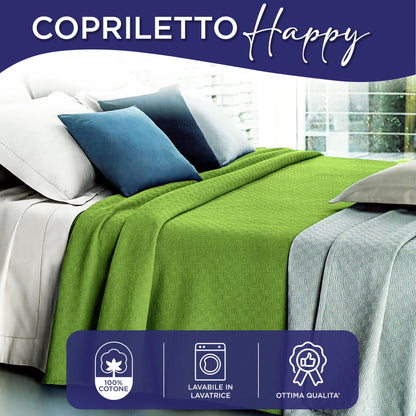 Lightweight cotton piqué bedspread, spring/summer, various sizes 7129
