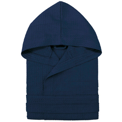 Accappatoio Nido d’Ape Unisex Uomo Donna leggero con Cappuccio e tasche 7130
