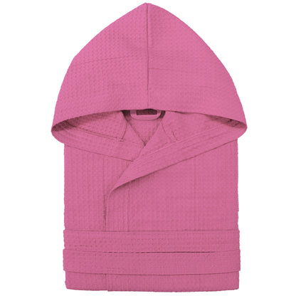 Accappatoio Nido d’Ape Unisex Uomo Donna leggero con Cappuccio e tasche 7130