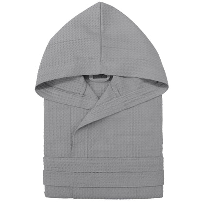 Accappatoio Nido d’Ape Unisex Uomo Donna leggero con Cappuccio e tasche 7130