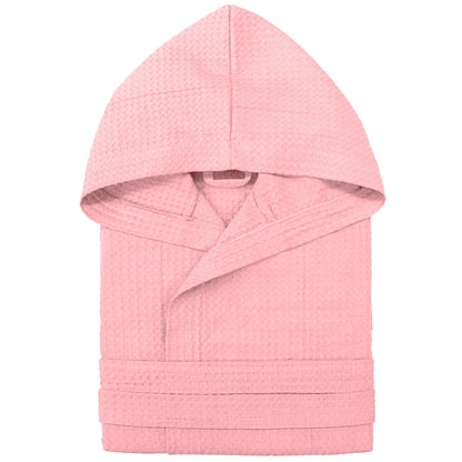 Accappatoio Nido d’Ape Unisex Uomo Donna leggero con Cappuccio e tasche 7130