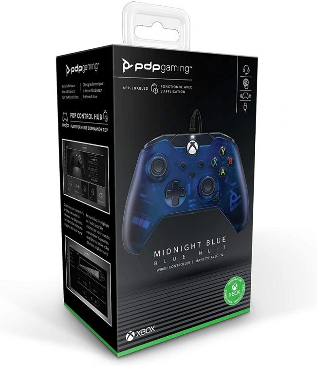 OFFIZIELLER VERKABELTER CONTROLLER PDP XBOX SERIES X / XBOX ONE GAMPEPAD MIT KABEL BLAU