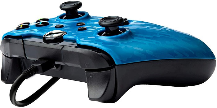 CONTROLLER PDP XBOX SERIES X / XBOX ONE OFFIZIELLER KABELGEBUNDENER PAD JOYPAD BLAUES CAMOUFLAGE