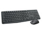 Logitech MK235 Wireless Keyboard + Optical Mouse Combo, Black, 3 Buttons, PC, USB