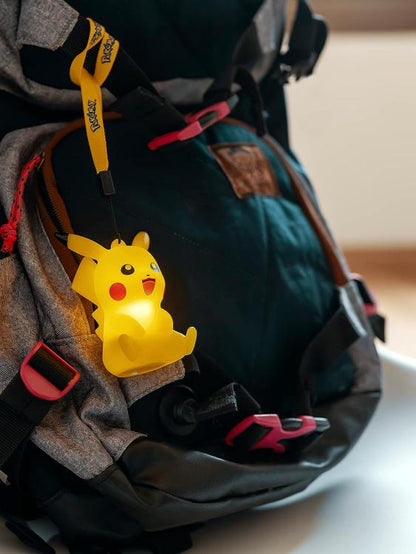 Pokemon Teknofun tragbare Pikachu-Lampe, offiziell, 9cm, gelb, Rucksack