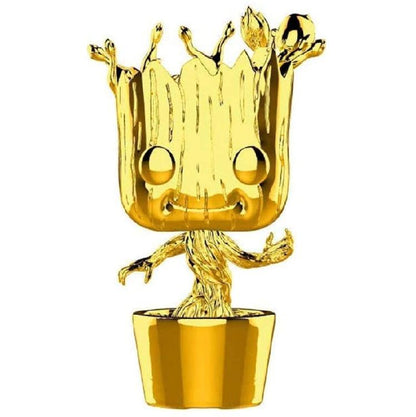 Funko Pop! Marvel Studios The First Ten Years (378) Groot "Gold Chrome" Figur