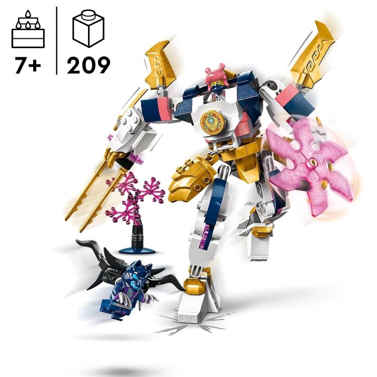 Lego Ninjago Mech Tech-Elementar-Anzug von Sora 71807 + 2 Minifiguren Bausatz 209 Teile