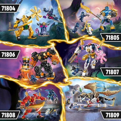 Lego Ninjago Mech Tech-Elementar-Anzug von Sora 71807 + 2 Minifiguren Bausatz 209 Teile