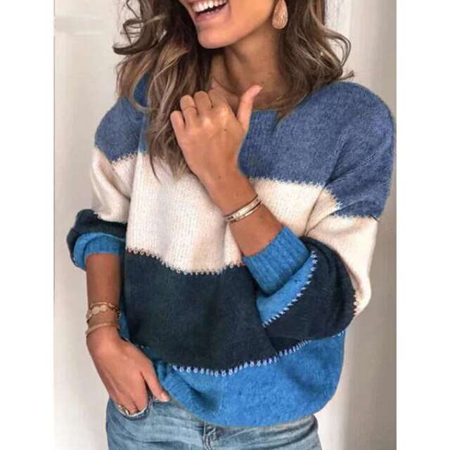 Maglione autunnale per donna a girocollo, Pullover