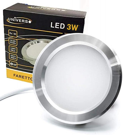 Runder LED-Einbaustrahler Slim 3W 240Lm Matt Kaltweiß Un-P60Af