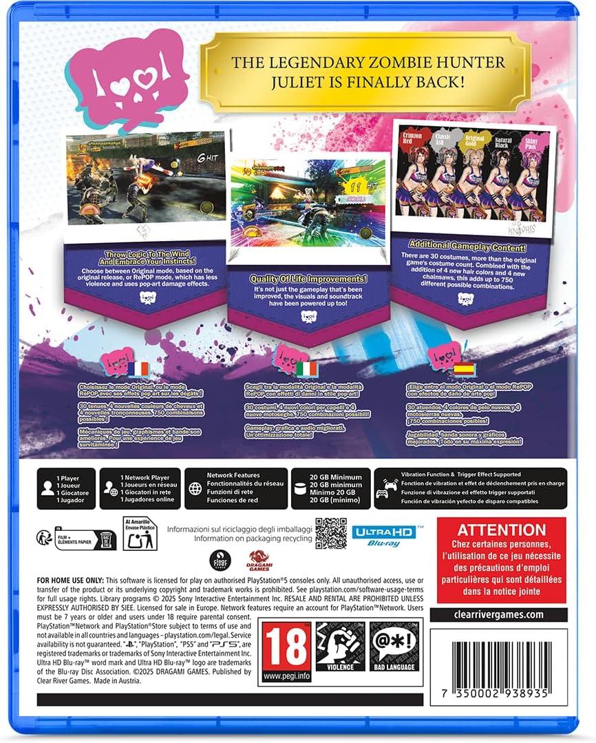Lollipop Chainsaw Repop PS5 Spiel Italienisch Mehrsprachig PAL ITA Playstation 5