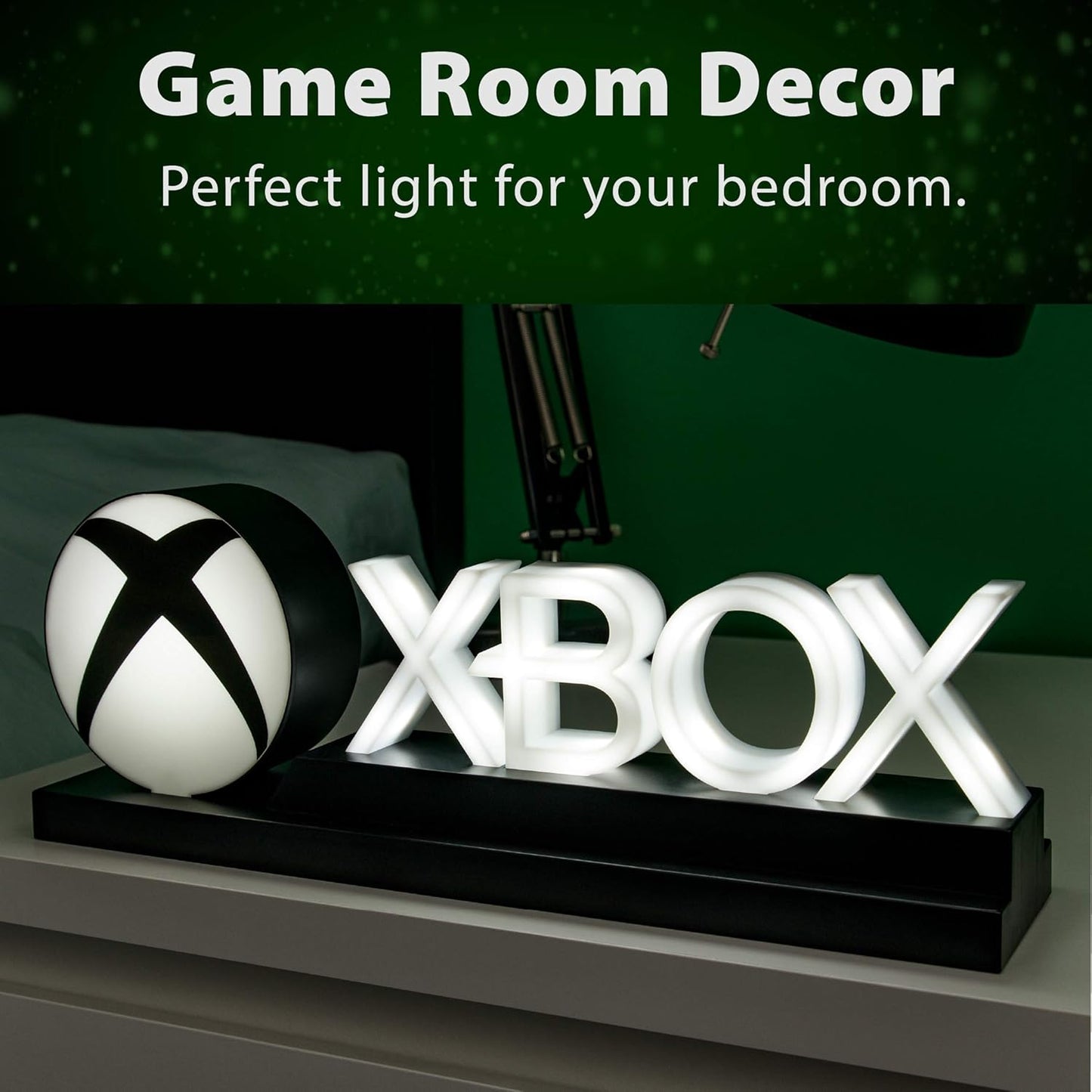 Paladone Lampada XBOX Logo + Scritta Light Plastica Multicolore Led Scrivania