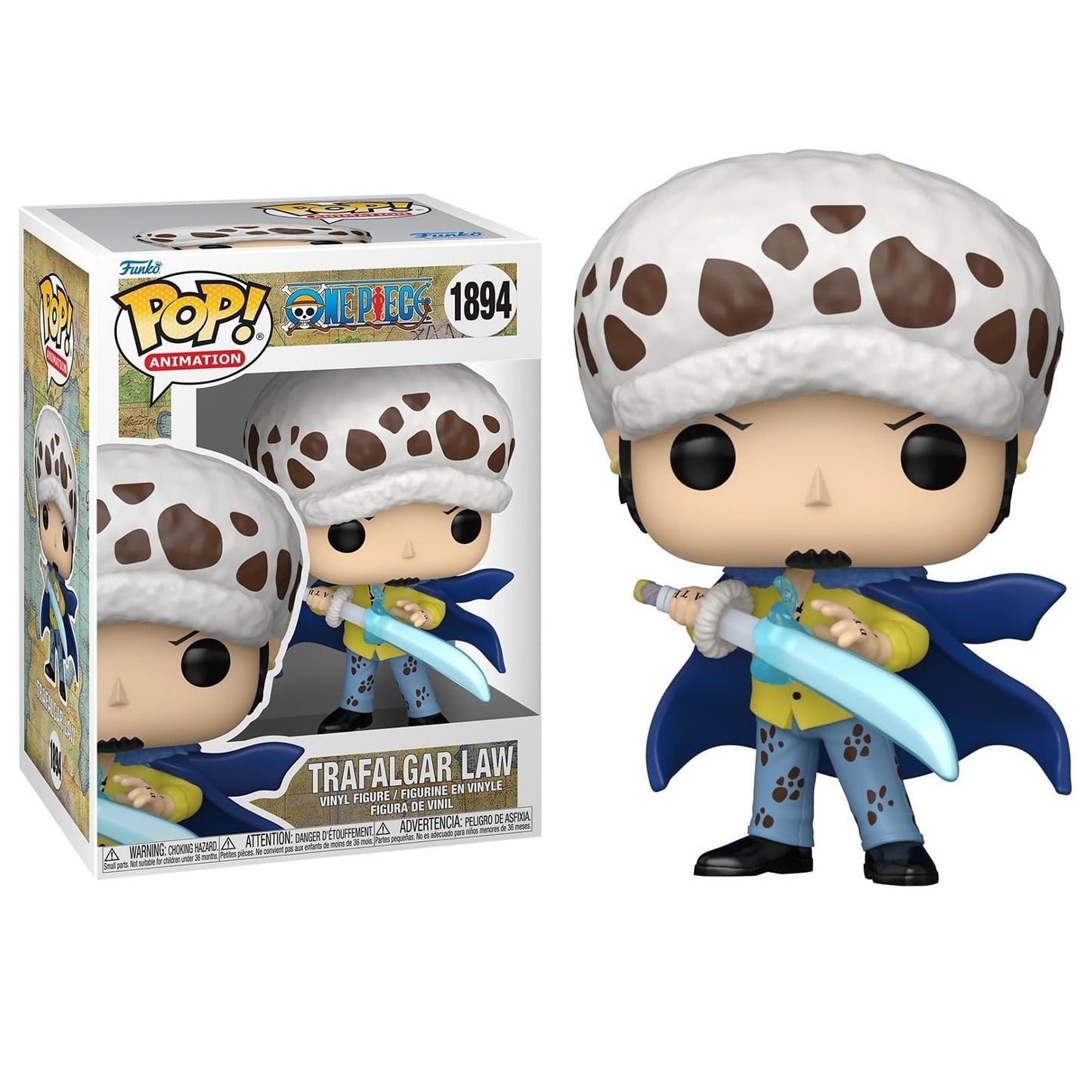 Funko Pop ! Animation One Piece - (1894) Trafalgar Law W/ Blue Anesthesia 9cm