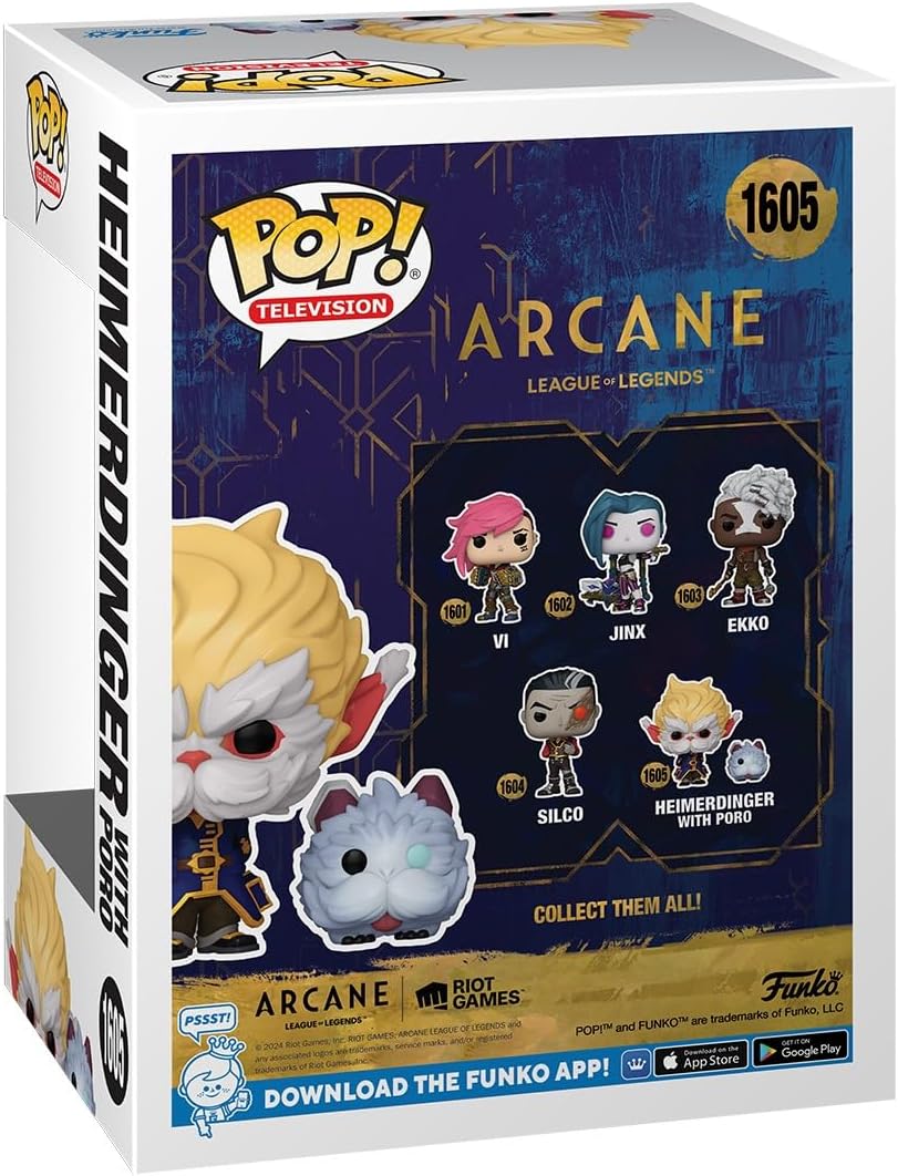 Funko Pop ! Television Arcane League Of Legends - (1605) Heimerdinger W/ Poro 9cm