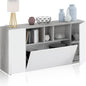 Sideboard modern Royla weiß und Zement – Skandinavischer Stil 150 cm