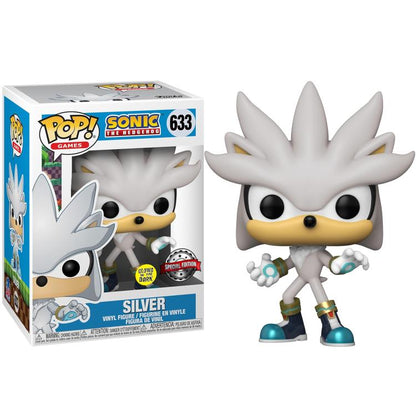 Funko Pop! Games - Sonic The Hedgehog (633) Silver G.I.T.D Sonderfigur 9cm