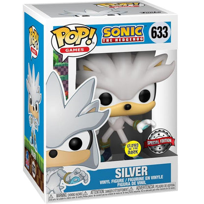 Funko Pop! Games - Sonic The Hedgehog (633) Silver G.I.T.D Sonderfigur 9cm