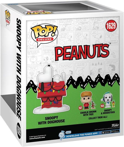 Funko Pop ! Tv Peanuts  - (1629) Snoopy W/ Doghouse 15Cm Figure Holiday Deluxe