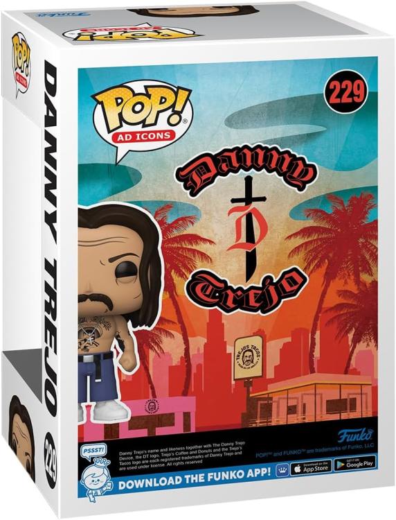 Funko Pop ! Ad Icons Dt (229) Danny Trejo Vinyl Figure 9Cm Statua Da Collezione