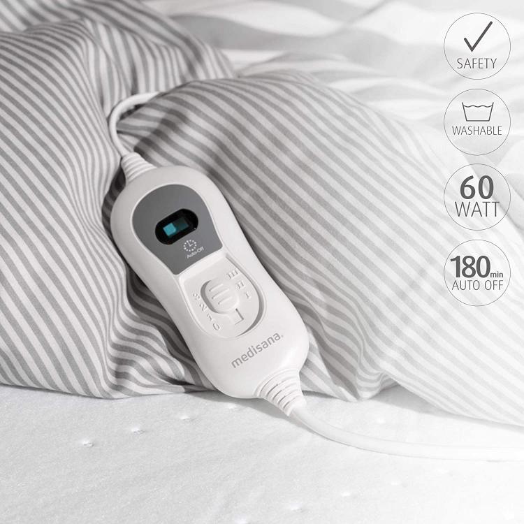 Medisana Single Electric Underblanket Hu 665 Automatic Shut-Off 3 Temperatures