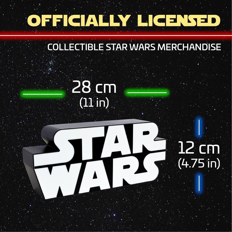 Paladone Lampe Star Wars Logo Leuchte LED Neon 28cm Kult Krieg der Sterne Sw