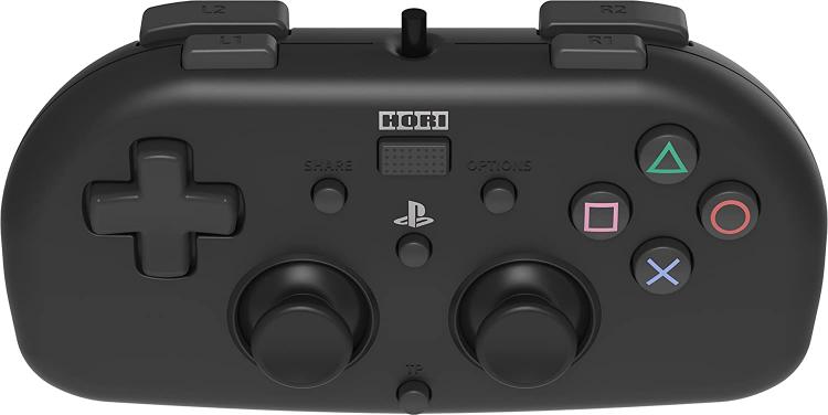 Hori Minipad PS4 kabelgebunden, Schwarz, Offizieller PlayStation 4 Controller