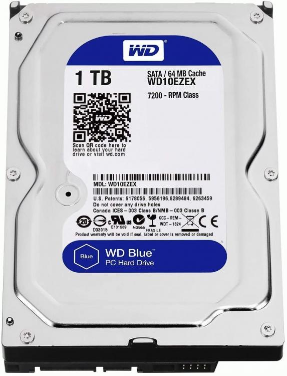 Western Digital Blue Wd10Ezex Interne Festplatte 1 Tb 3.5" Desktop-Computer-Festplatte