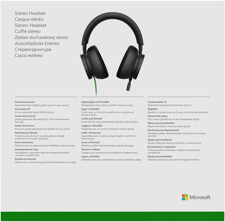 Microsoft Stereo-Headset für Xbox One Series X/S PC Win10 Gaming-Headset Mikrofon