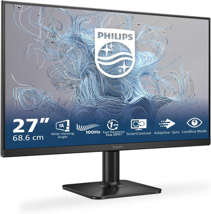 Philips PC-Monitor 27" LED 100Hz Full HD HDMI/VGA 27e2n1100l Schwarz